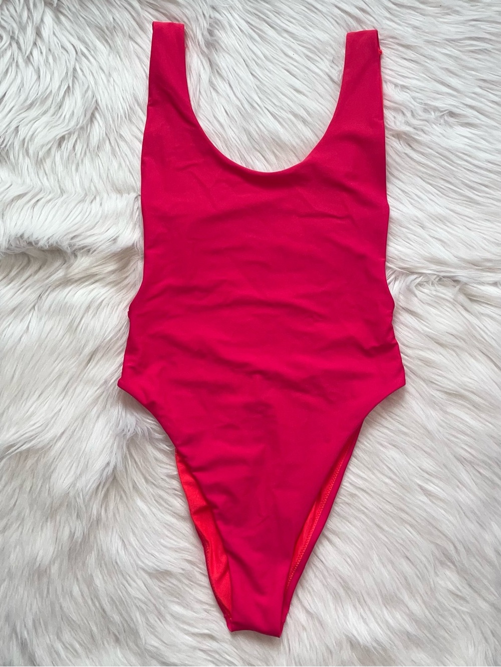 Aerie one piece swimsuit hot pink women’s S small open back bathing suit swim